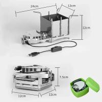 Estufa de barbacoa portátil de leña para acampar al aire libre, soplador electrónico, BRS-116, 6000W - details 4