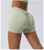 Pantalones cortos deportivos para mujeres con cintura cruzada y levantamiento de glúteos ideal para yoga y fitness tipo Triad Pantalones de gimnasio para correr al aire libre material de nylon temporada aplicable de primavera hasta verano - details 13