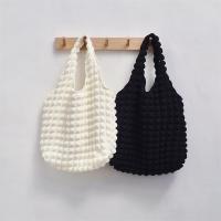 Bolso de hombro plisado para mujer, bolsa Vintage de gran capacidad, Color caramelo, Burbuja, nube, compras, Verano - details 24