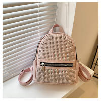 Mochila casual simple, moderna y de gran capacidad, diamantes de imitación de gas extranjero, bolsa de gas extranjero. - details 24