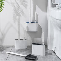 Cepillo De Inodoro Colgante Con Soporte Largo Cepillo De Limpieza De Baño Con Pincel Suave Y Silicone Accesorios De Baño Ecológicos - details 1