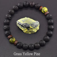 Pulsera de piedra de Lava para hombre, cuentas de piedra lunar de labradorita Natural, pulsera de Buda tibetano, pulsera difusora de aceite de Chakra, joyería para hombre - details 8