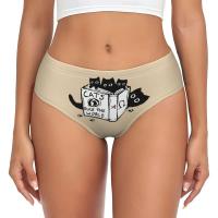 Los gatos personalizados gobiernan el mundo bragas breves ropa interior transpirable para mujer - details 0