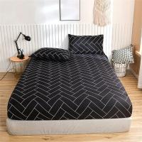 Sabana Bajera Ajustable Con Estampado Geométrico, Juego de sábanas de 3 Piezas, 2 Fundas de Almohada - details 4