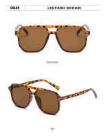 Gafas De Sol cuadradas Vintage para mujer, lentes De marca Retro con espejo, color negro y naranja, a la moda, colores dulces - details 14