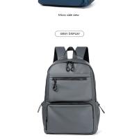 Mochila de 14 pulgadas para hombre Mochila de viaje de gran capacidad Color sólido - details 12