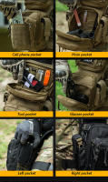 Bolsa de Cintura Táctica 1000D para Deportes al Aire Libre Bolsa de Viaje Militar Camuflaje Pesca Caza Camping Escalada con Almacenamiento Múltiple Compartimento Recomendada para Personas de 8 Años y Arriba Material de Nylon - details 8