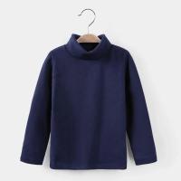 Otoño niños y niñas suéter de cuello alto suave de Color sólido niños prendas de punto de invierno camisa básica de manga larga suéter para niños niños - details 18