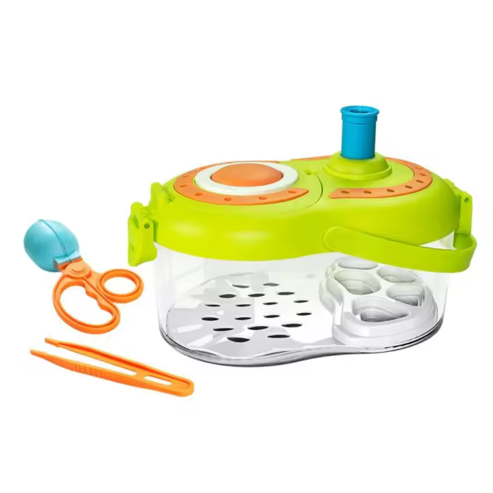 Colector de insectos de plástico, Kit de colección de luz LED de doble cubierta con agujeros transpirables con mango - 1