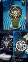 Reloj de Cuarzo de Lujo para Hombres Megir Correa de Silicona Reloj Deportivo de Ejército Impermeable Estilo de Negocios - details 8