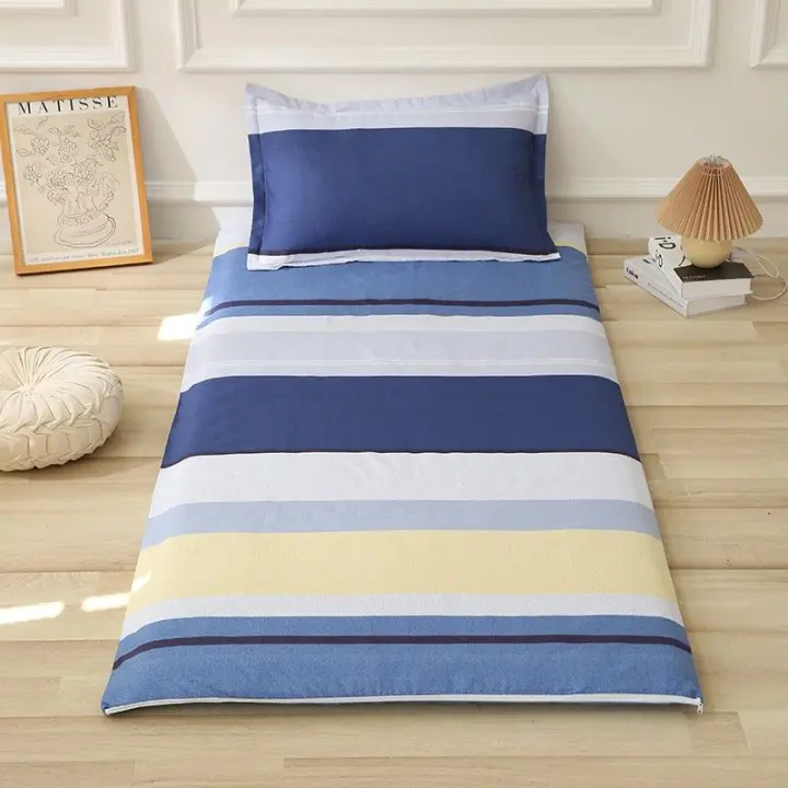 Wostar Protector de Colchón con Cierre de Cremallera Tela de Poliéster Impresa Geométrica para Pareja de Bebé No Impermeable, Protección para Cama Doble - 1