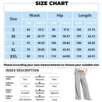 High Waisted Wide Leg Sweatpants Para Mujer Pantalones De Yoga Casuales Jogger De Cintura Baja Estilo Casual Cotton Ankle-Length - details 9