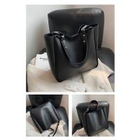 Bolso de hombro sencillo para mujer, bolsa de mano Retro de gran capacidad, de cuero Pu, Color sólido, 2025 - details 5