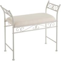 Banqueta pie de Cama de Metal Blanca de 64x68x30 cm - details 2