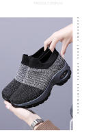 Zapatos para correr de marca para mujer, zapatos deportivos con cojín de aire, ligeros, cómodos, transpirables, zapatos para caminar, zapatillas sin cordones con plataforma - details 7