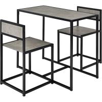 3 Piezas, 1 Mesa de Comedor con 2 Sillas, Conjunto de Comedor Pequeño para 2 Personas, Diseño Ahorro Espacio, Juego de Bistró para Bar, Balcón (Natural) - details 9