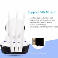 Cámaras de vigilancia interior doméstico 3 raíces antena WIFI Internet remoto inteligente Visión nocturna alarma vigilancia - details 10