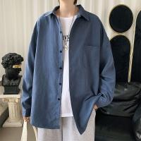 Camisa de Manga Larga para Hombres Primavera-Otoño 2024 Estilo Coreano Suelto con Manga Gruesa - details 2