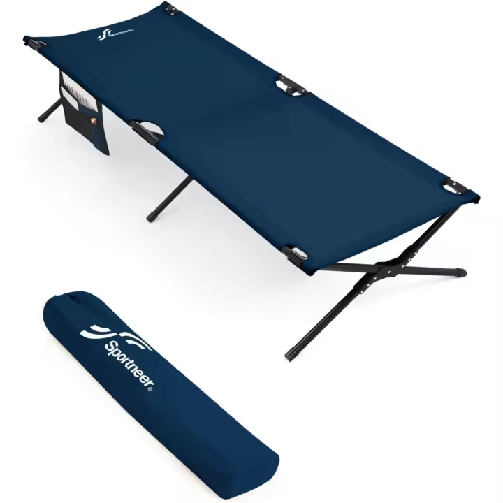 Cuna de campamento, catre militar portátil para dormir 78,3 x 28,7 x 14,6 pulgadas, cama plegable resistente para adultos, adolescentes, viajes al aire libre, tienda de campaña, salón, - 1