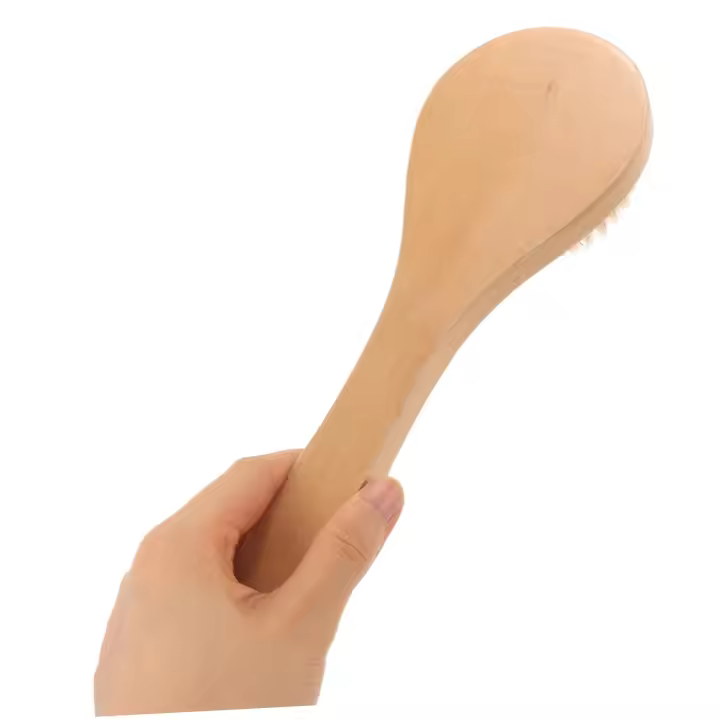 Cepillo exfoliante corporal de mano, cepillo de ducha exfoliante para bañarse, cepillo de baño Natural con diseño ergonómico - 1