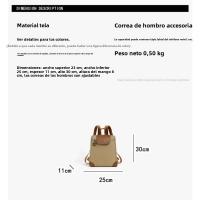 Nueva Mochila Bolso Moda Casual Bolsa Joven Moda Bolso Hombro Moda Yankee Simple Ancho Hombro Cinturón Mochila - details 0