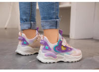 Zapatos deportivos para niñas, zapatillas de correr para niños, malla de aire transpirable rosa, corazón, zapatillas dulces, zapatos casuales con gancho y bucle para niños - details 17