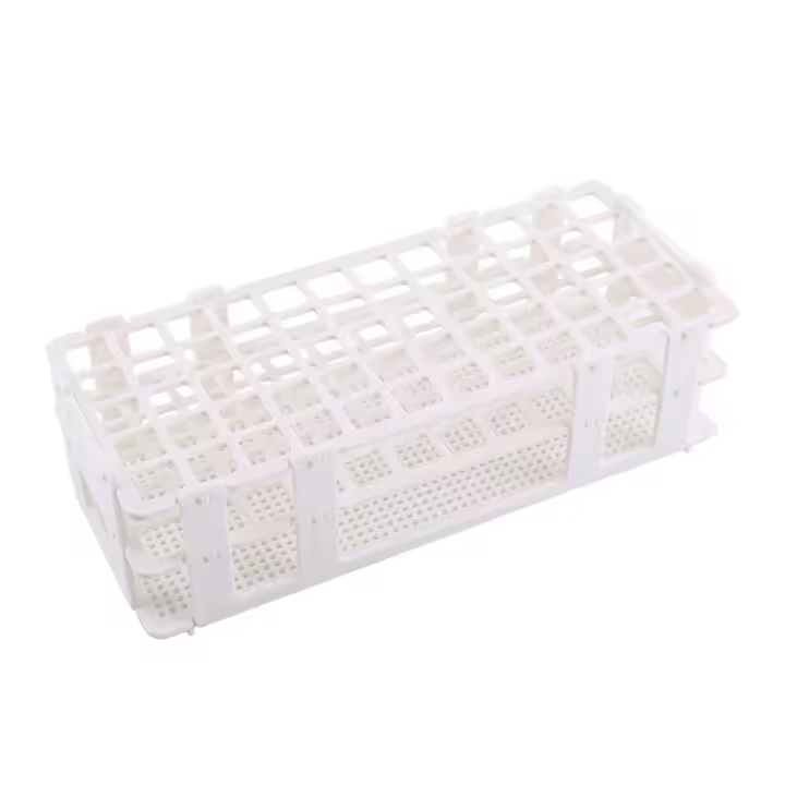 Soporte de Tubo de Prueba de Plástico con 60 Agujeros Bandeja de Almacenamiento de Laboratorio de 3 Capas Diámetro de 16mm - 1