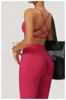 Sujetador de Yoga de Cara Completa Top de Espalda Hueco Transpirable Secado Rápido para Yoga y Estiramiento Material de Nylon para Exteriores Hecho en China - details 10