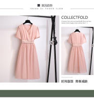 Vestido Tencel exquisito de alta gama para mujer, nuevo estilo de verano, adelgazante y temperamento francés, cuello de estilo europeo de alta gama - details 13