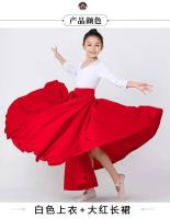 Falda Flamenco para niña, española, vesti largo danza del vientre, oscilante grande, falda gitana rendimiento de Color - details 4