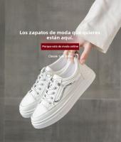 Zapatos Blancos De Boca Baja, Zapatos Deportivos Casuales De Suela Blanda Nuevos, Cómodos Y Resistentes Al Desgaste - details 8