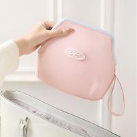 Bolsa de cosméticos portátil de gran capacidad, soporte para cepillos, cierre de cremallera, paquete de lavado para mujer con asa colgante multifuncional - details 10
