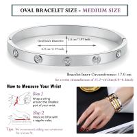 Pulseras de oro para mujer Amistad Amor Brazalete Pulseras Cubic Zirconia Pulsera de acero inoxidable Joyería San Valentín Cumpleaños Regalos de Navidad para mujeres Stuffers de medias - details 1