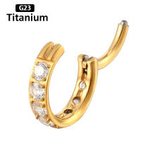Piercing de titanio G23 con bisagras para mujer, aros de piedra cz para nariz, cartílago de la oreja, tragus, pendientes de hélice, piercing, joyería para el cuerpo - details 13