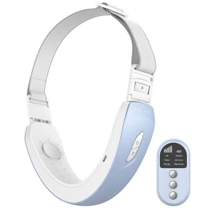 ANLAN Dispositivo de belleza V-Face Lifting, Doble barbilla, elimina la cara, masaje adelgazante, cinturón de elevación Facial, terapia de luz LED, compresa caliente - 1
