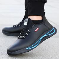 Zapatos de trabajo de seguridad con aislamiento de 6KV para hombres y mujeres, zapatos de cuero negros impermeables, zapatos de cocina antideslizantes, botas indestructibles - details 33