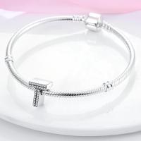 LAZA-abalorio de plata de ley 925 con 26 letras del alfabeto, abalorio de A-Z con nombre, compatible con Pulsera Original, collar, colgante, regalo de joyería - details 116