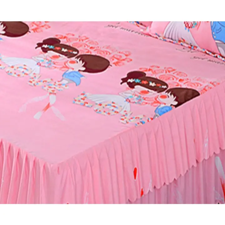 Funda de cama de una sola pieza, Sábana de viento de princesa, gorro de cama no encoge, doble simple - 1