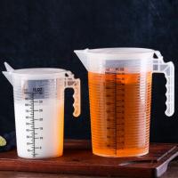 Vasos medidores de plástico para cocina, recipiente transparente para líquidos, para hornear harina, agua con cubierta, accesorios para cocina, 100/250/500ML - details 1