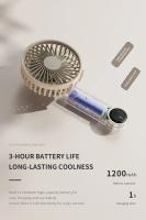 Ventilador de mano recargable, aire acondicionado portátil, 2024 °, plegable y ajustable, con pantalla Digital LED y 3 engranajes, novedad de 180 - details 8