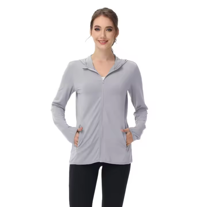 Ropa de protección solar de verano para mujer, ropa de mujer de gran tamaño, chaqueta fina, protección UV, mangas largas al aire libre - 1