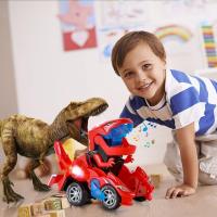 Transformador de Coche con Luces y Música, Dinosaurio, Juguetes Infantiles, Regalos - details 2