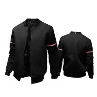 Chaqueta para hombre, abrigo cortavientos diario para otoño e invierno, correas con cuello levantado, chaquetas de manga larga activas de ajuste Regular, uniforme de béisbol - details 0