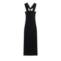 Vestido de punto con cuello halter adornado para mujer, estilo nuevo, 4938118 - details 0