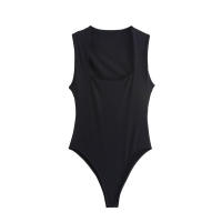 Moda Mujer OUWU Mono Chic de Verano Blanco Ajustado Sexy Cuello Cuadrado Sin Mangas - details 4