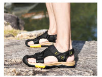 Casual Men Outdoor Sandals Summer Breathable Flat Sole Beach Shoes Comfort Soft Walking Hiking Sandals Athletic Male Shoes 2024 - details 17