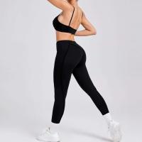 Ropa deportiva de gimnasio reforzada para mujer, traje de yoga de entrenamiento para mujer, ropa deportiva gris café 2024 - details 13