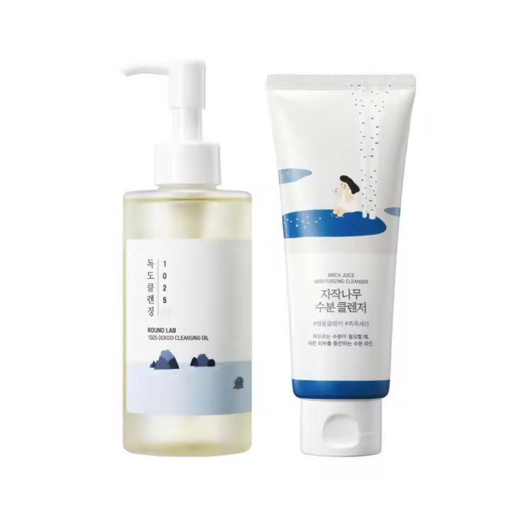 Conjunto de Aceite de Limpieza Dokdo ROUND LAB 1025 200 + Jugo de Sauce - 1