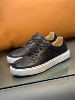 Zapatos casuales de cuero vacuno rayado a mano de alta gama para hombre - details 22