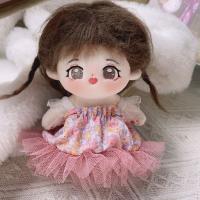 1 Juego de falda de princesa, ropa de muñeca de algodón de 10cm, accesorios de juguete, traje de muñeca de algodón, vestido Mini multicolor - details 14